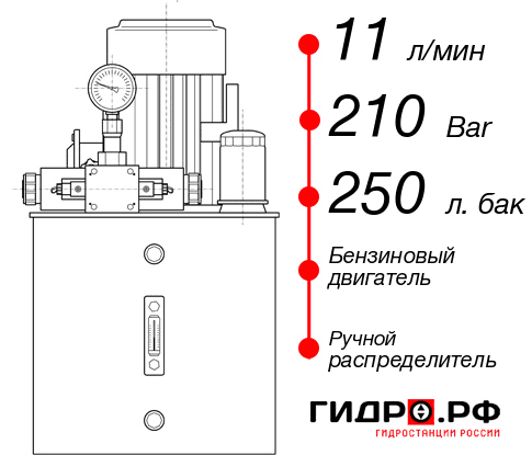 Маслостанция для гидроцилиндра НБР-11И2125Т